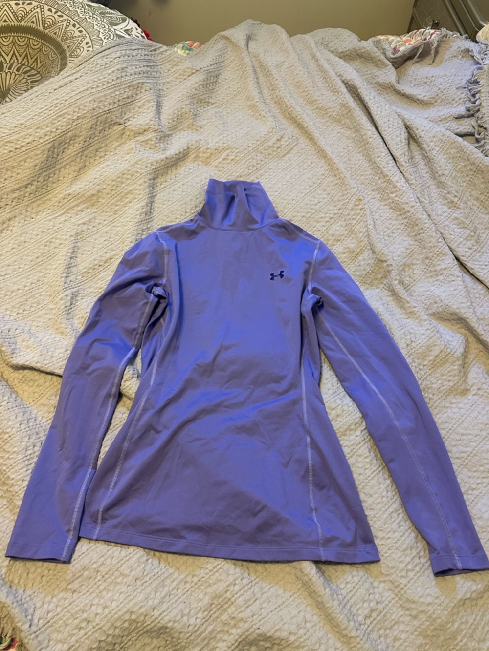 Under Armour Lavender/Purple Long-Sleeve Mock Neck Training Top